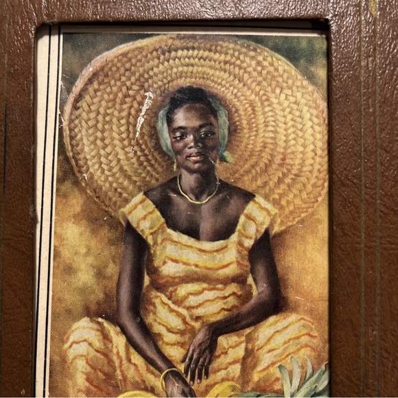 THE FRUITSELLER BY HELENE URSZENYI DE BREZNAY BEAUTIFUL AFRICAN WOMAN PICTURE. - Picture 5 of 6